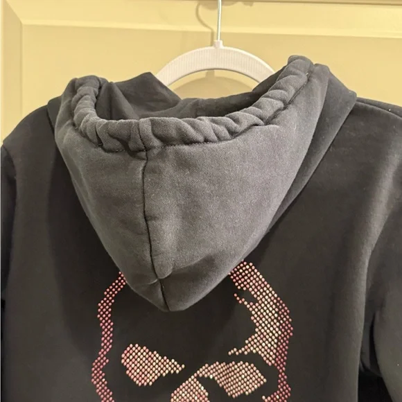 Harley-Davidson Ladies Black Hoodie with Pink Logo. Large - Picture 7 of 8